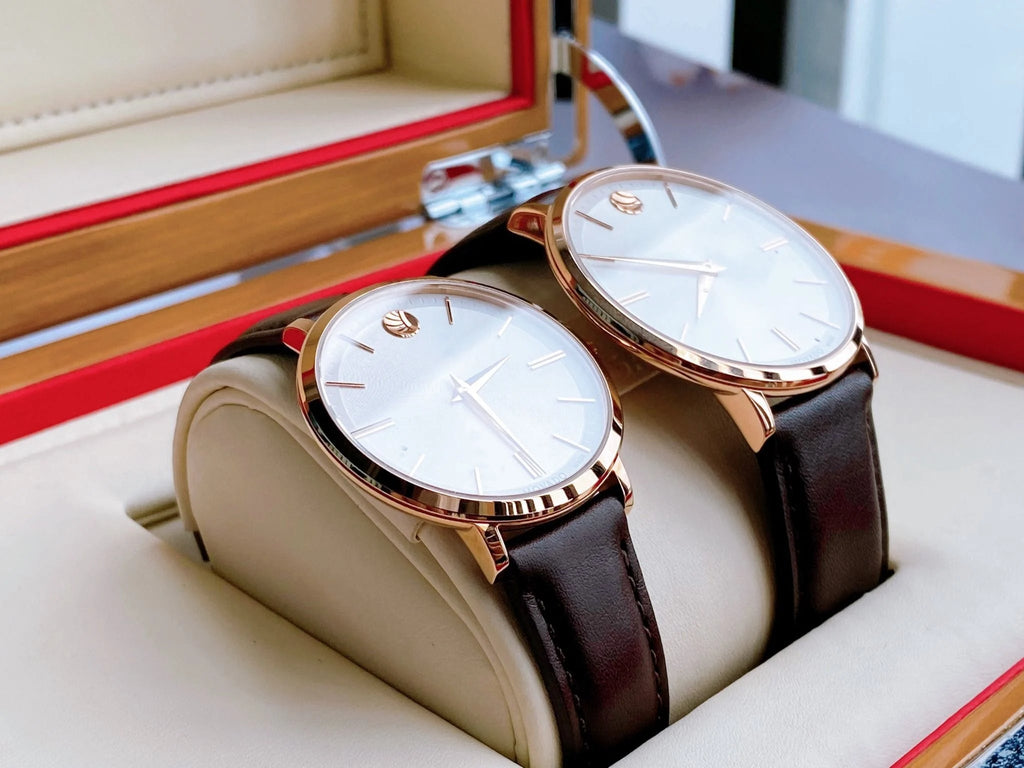 Movado Ultra Slim Silver Dial Brown Leather Strap Watch For Women - 0607093 Buy Now By Movado