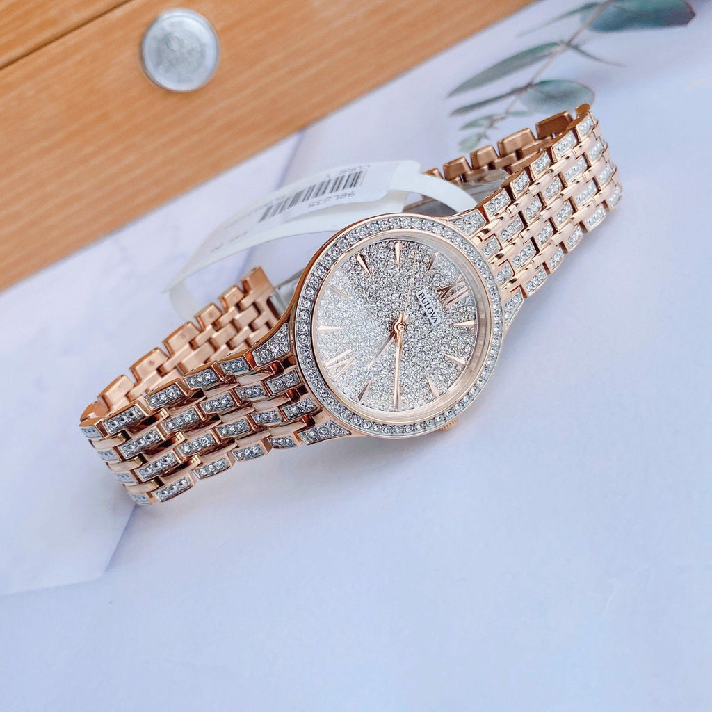 Bulova Crystal Collection Silver Crystals Dial Two Tone Steel Strap Watch for Women - 98L235 Buy Now By Bulova