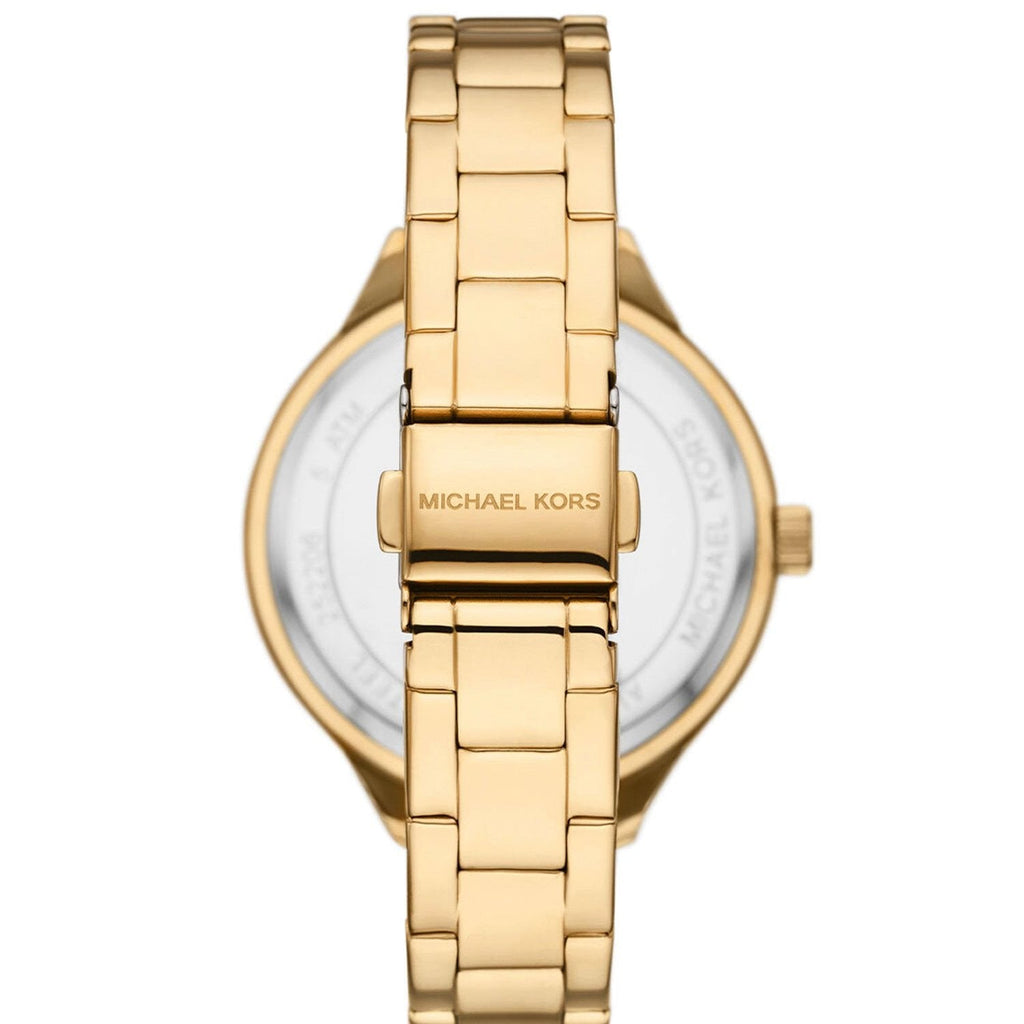 Michael Kors Slim Runway Crystals Gold Dial Gold Steel Strap Watch for Women - MK4659 Buy Now By Michael Kors