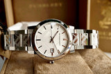 Burberry The City Silver Dial Silver Steel Strap Watch for Men - BU9037 Buy Now By Burberry