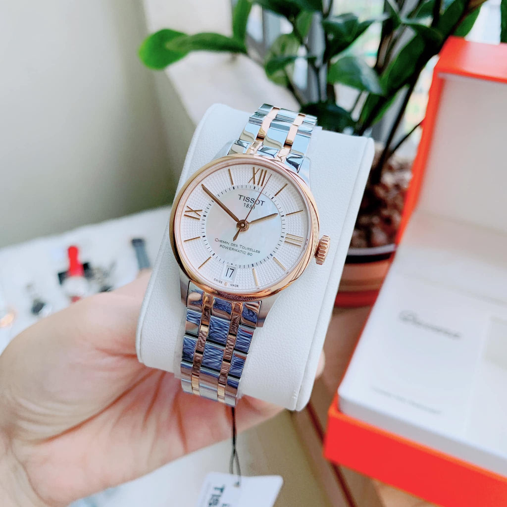 Tissot Chemin Des Tourelles Powermatic 80 Lady Silver Dial Two Tone Steel Strap Watch For Women - T099.207.22.118.02 Buy Now By Tissot