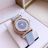 Versace V-Motif Grey Dial Blue Leather Strap Watch for Women - VERE00318 Buy Now By Versace