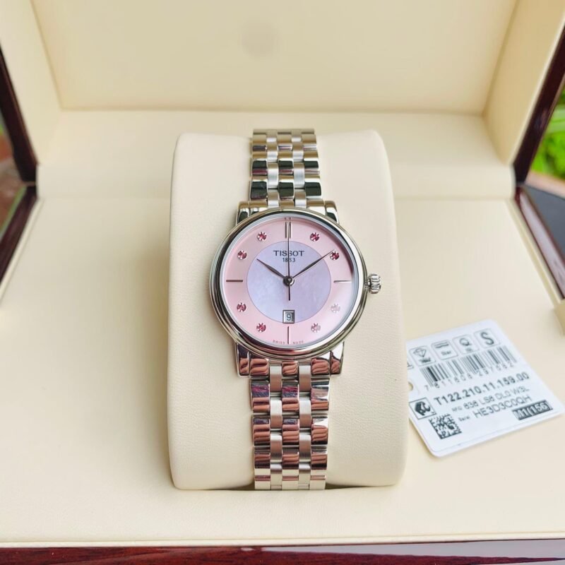 Tissot T Classic Carson Premium Pink Dial Silver Steel Strap Watch for Women - T122.210.11.159.00 Buy Now By Tissot