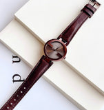 Gucci Interlocking Iconic Brown Dial Brown Leather Strap Watch For Women - YA133207 Buy Now By Gucci