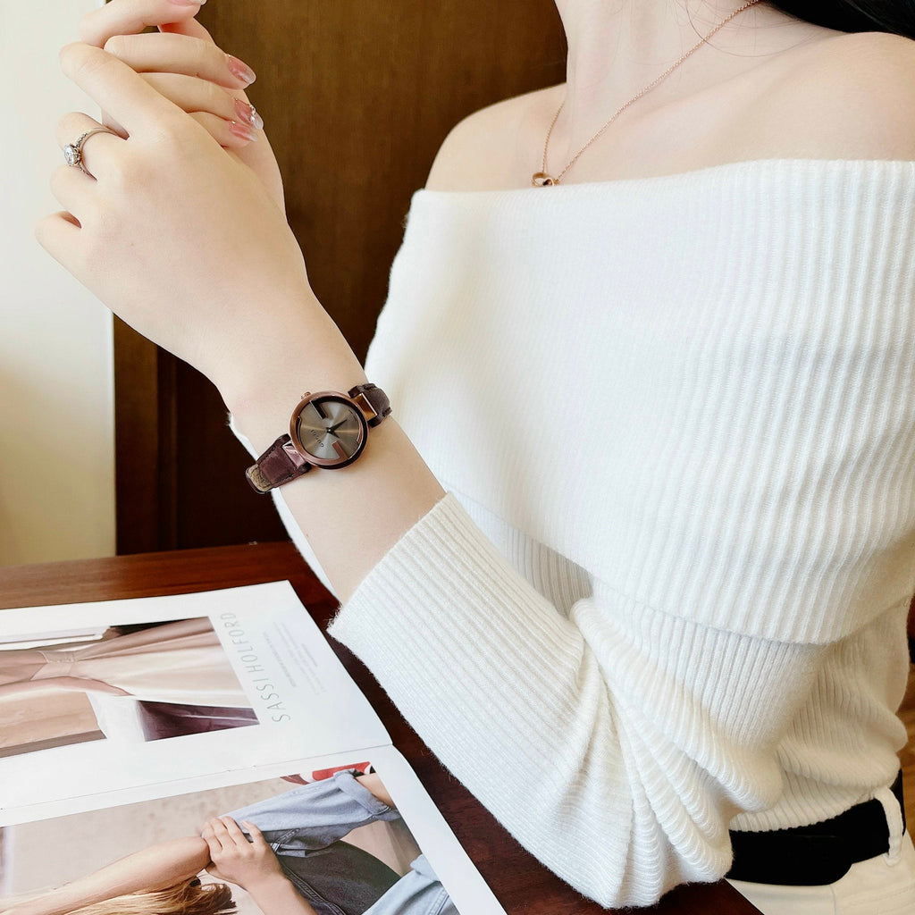 Gucci Interlocking Iconic Brown Dial Brown Leather Strap Watch For Women - YA133207 Buy Now By Gucci