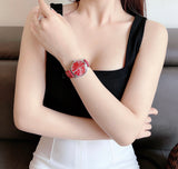 Gucci G-Timeless Mother of Pearl Red Dial Red Leather Strap Watch For Women - YA1264041 Buy Now By Gucci