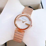 Gucci G Interlocking Mother of Pearl Dial Rose Gold Steel Strap Watch For Women - YA133515 Buy Now By Gucci