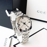 Gucci GG2570 White Dial Silver Steel Strap Watch For Women - YA142502 Buy Now By Gucci