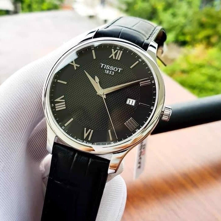 Tissot T Classic Tradition Quartz Black Dial Black Leather Strap Watch For Men - T063.610.16.058.00 Buy Now By Tissot