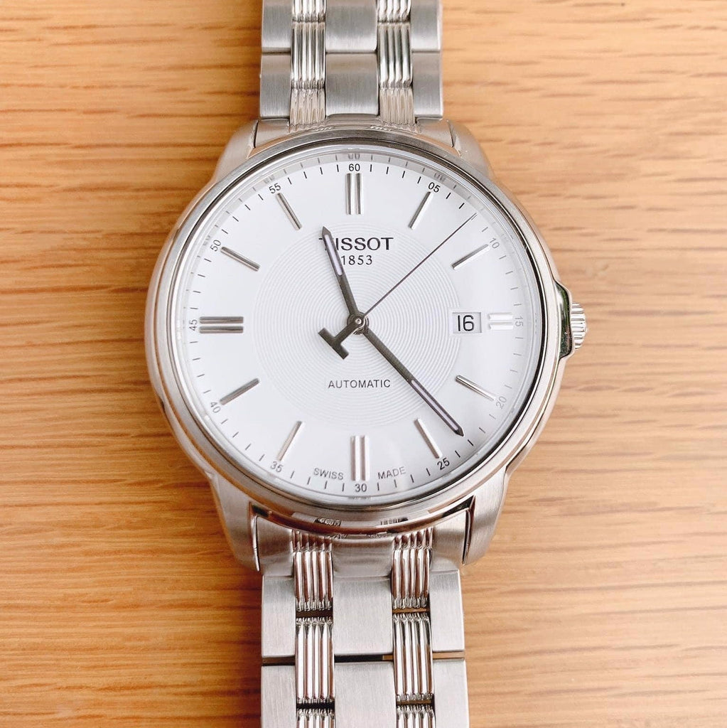 Tissot Automatics III Day Date White Dial Silver Steel Strap Watch For Men - T065.430.11.031.00 Buy Now By Tissot