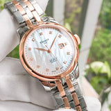 Tissot Le Locle Automatic Diamonds Mother of Pearl White Dial Two Tone Steel Strap Watch For Women - T006.207.22.116.00 Buy Now By Tissot