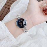 Calvin Klein Wavy Black Dial Silver Steel Strap Watch for Women - K9U23141 Buy Now By Calvin Klein