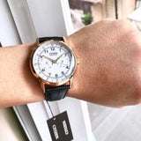 Citizen Watch Eco Drive Day & Date White Dial Black Leather Strap Watch For Men - AO9003-16A Buy Now By Citizen