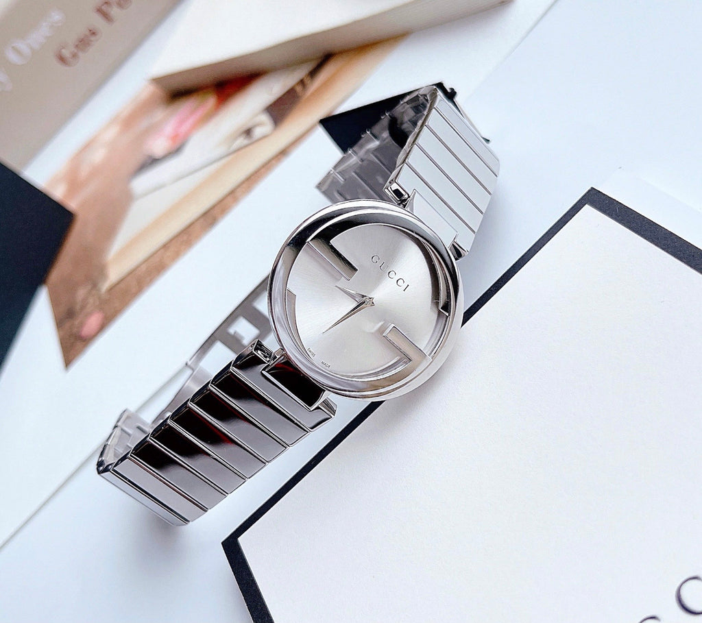 Gucci G Interlocking Silver Dial Silver Steel Strap Watch For Women - YA133308 Buy Now By Gucci