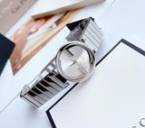 Gucci G Interlocking Silver Dial Silver Steel Strap Watch For Women - YA133308 Buy Now By Gucci