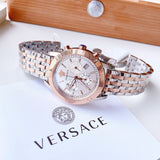Versace Sport Tech Chronograph While Dial Two Tone Steel Strap Watch for Men - VELT00319 Buy Now By Versace