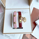 Versace Medusa Lock Icon Gold Dial Red Leather Strap Watch for Women - VEDW00319 Buy Now By Versace