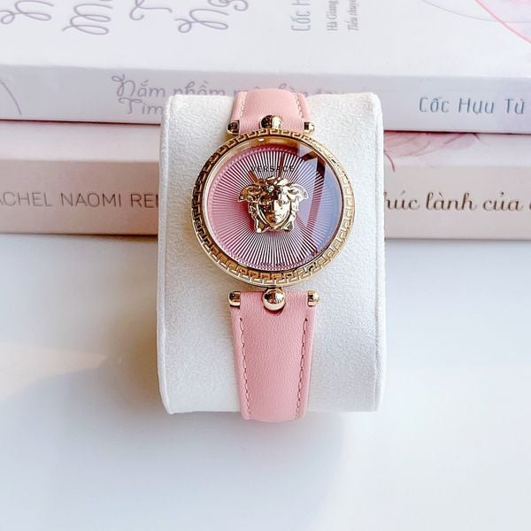Versace Palazzo Empire Pink Dial Pink Leather Strap Watch for Women - VCO030017 Buy Now By Versace