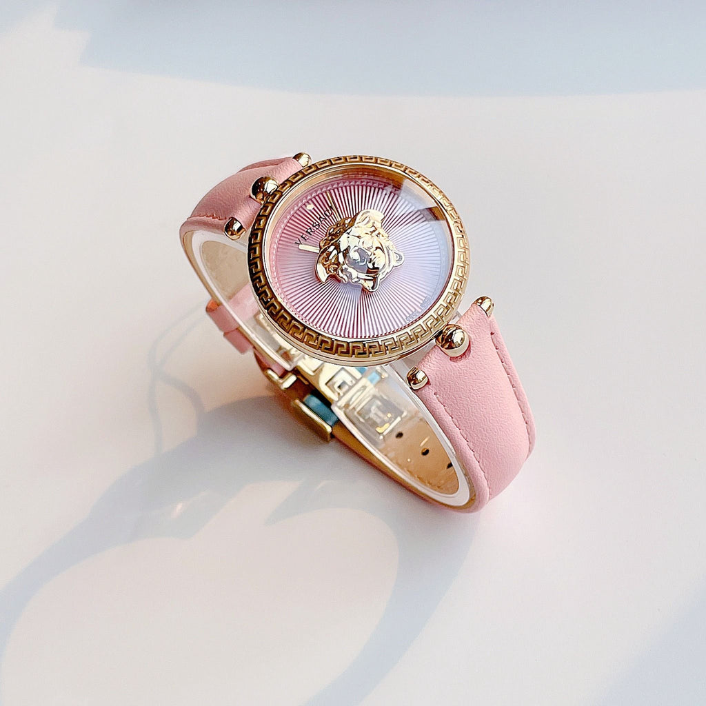 Versace Palazzo Empire Pink Dial Pink Leather Strap Watch for Women - VCO030017 Buy Now By Versace