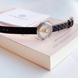 Versace Virtus Quartz White Dial Black Leather Strap Watch For Women - VET300421 Buy Now By Versace