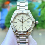 Tag Heuer Aquaracer Automatic White Dial Silver Steel Strap Watch for Men - WAY2111.BA0928 Buy Now By Tag Heuer