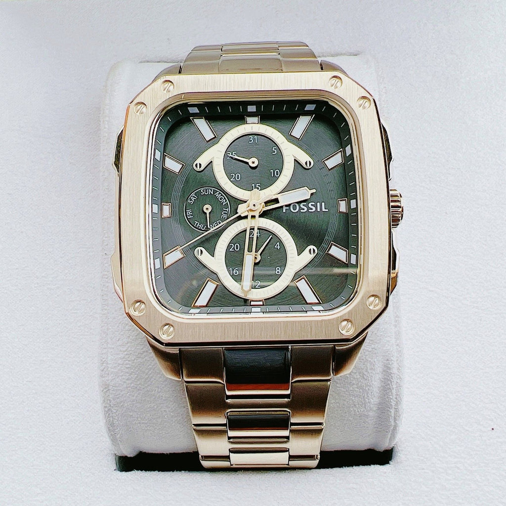 Fossil Inscription Multifunction Black Dial Gold Steel Strap Watch for Men - BQ2656 Buy Now By Fossil