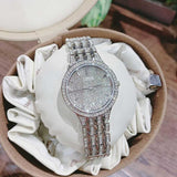 Bulova Crystal Collection Silver Dial Silver Steel Strap Watch for Women - 96L243 Buy Now By Bulova