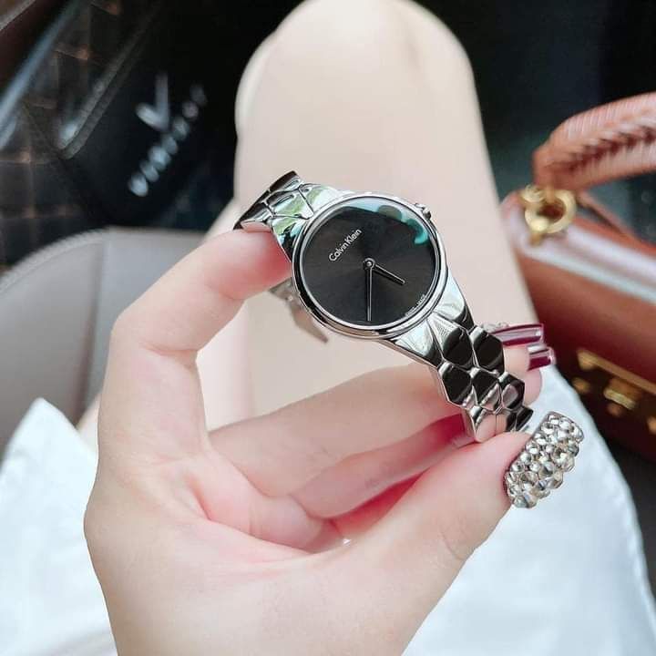 Calvin Klein Snake Black Dial Silver Steel Strap Watch For Women - K6E23141 Buy Now By Calvin Klein