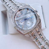 Bulova Crystal Collection Phantom Silver Dial Silver Steel Strap Watch for Men - 96C002 Buy Now By Bulova