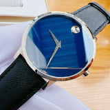 Movado Museum Classic Blue Dial Black Leather Strap Watch for Men - 0607197 Buy Now By Movado