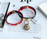 Versace Medusa Lock Icon Gold Dial Red Leather Strap Watch for Women - VEDW00119 Buy Now By Versace