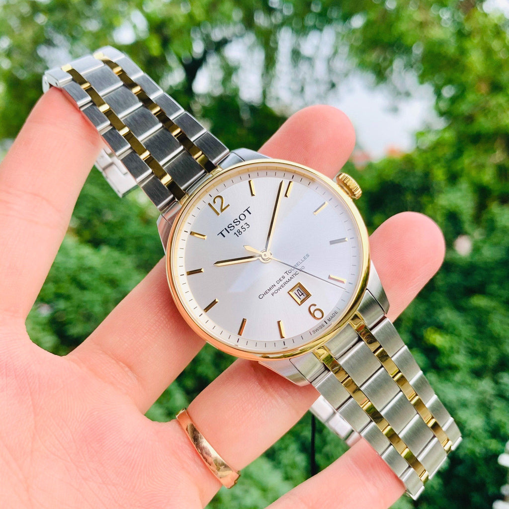 Tissot Chemin Des Tourelles Powermatic 80 Silver Dial Two Tone Steel Strap Watch For Men - T099.407.22.037.00 Buy Now By Tissot
