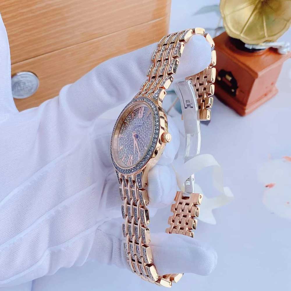 Bulova Crystal Collection Silver Crystals Dial Two Tone Steel Strap Watch for Women - 98L235 Buy Now By Bulova