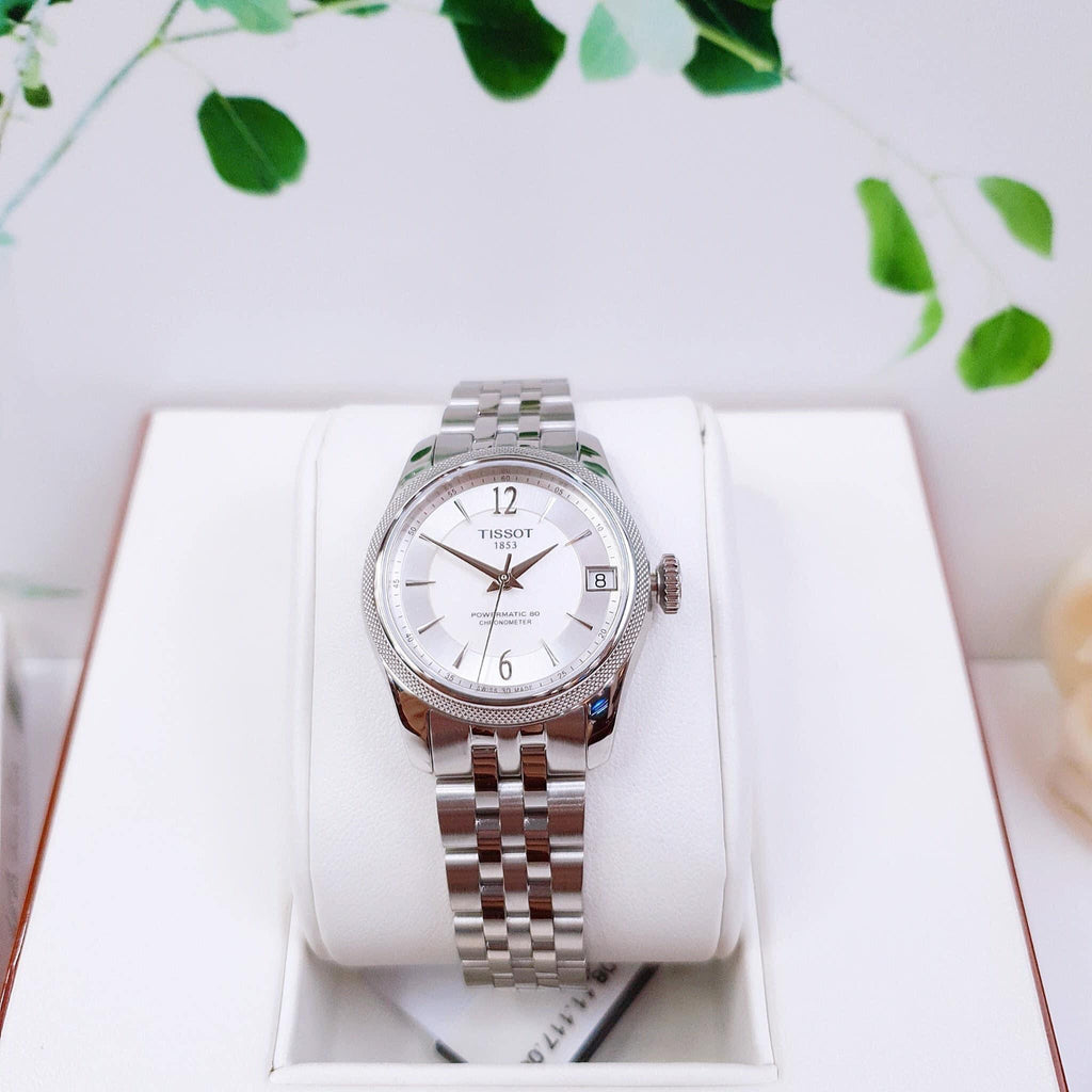 Tissot Ballade Powermatic 80 Automatic Mother of Pearl Dial Silver Steel Strap Watch For Women - T108.208.11.117.00 Buy Now By Tissot