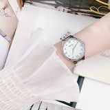 Bulova Crystal Collection Mother of Pearl Dial Silver Steel Strap Watch for Women - 96L263 Buy Now By Bulova