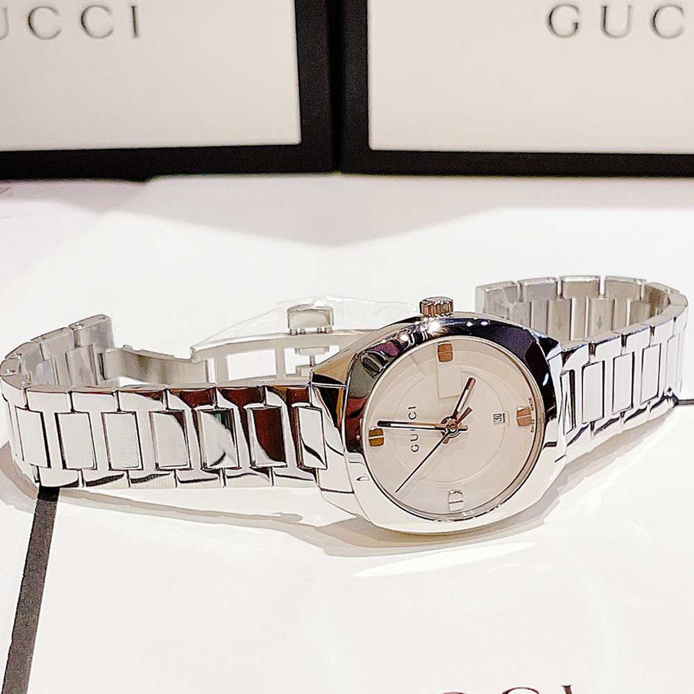 Gucci GG2570 White Dial Silver Steel Strap Watch For Women - YA142502 Buy Now By Gucci