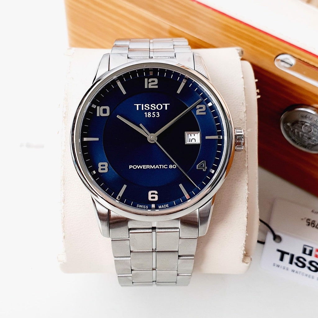 Tissot Luxury Powermatic 80 Blue Dial Silver Steel Strap Watch For Men - T086.407.11.047.00 Buy Now By Tissot