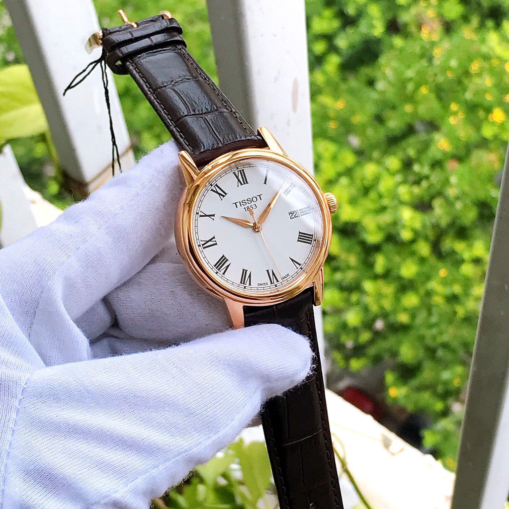 Tissot T Classic Carson White Dial Brown Leather Strap Watch For Men - T085.410.36.013.00 Buy Now By Tissot