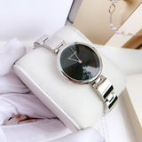 Calvin Klein Wavy Black Dial Silver Steel Strap Watch for Women - K9U23141 Buy Now By Calvin Klein