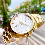 Tissot T Classic PR 100 Quartz White Dial Gold Steel Strap Watch for Men - T101.410.33.031.00 Buy Now By Tissot