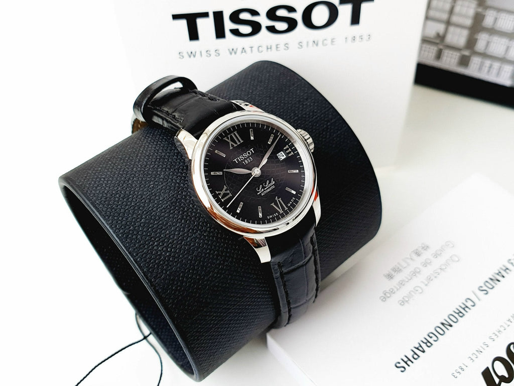 Tissot Le Locle Automatic Lady Black Dial Black Leather Strap Watch for Women - T41.1.123.57 Buy Now By Tissot