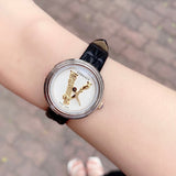 Versace Virtus Quartz White Dial Black Leather Strap Watch For Women - VET300421 Buy Now By Versace