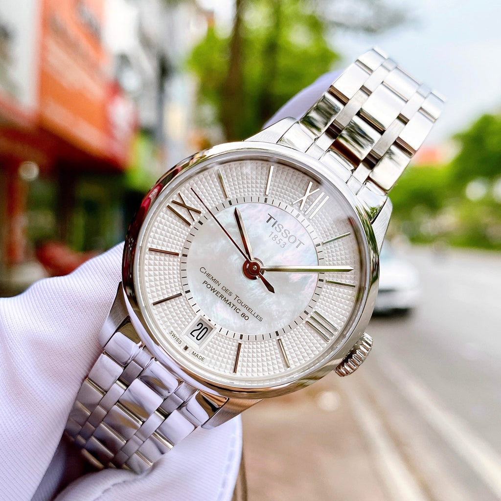 Tissot Chemin Des Tourelles Powermatic 80 Lady Silver Dial Silver Steel Strap Watch For Women - T099.207.11.118.00 Buy Now By Tissot