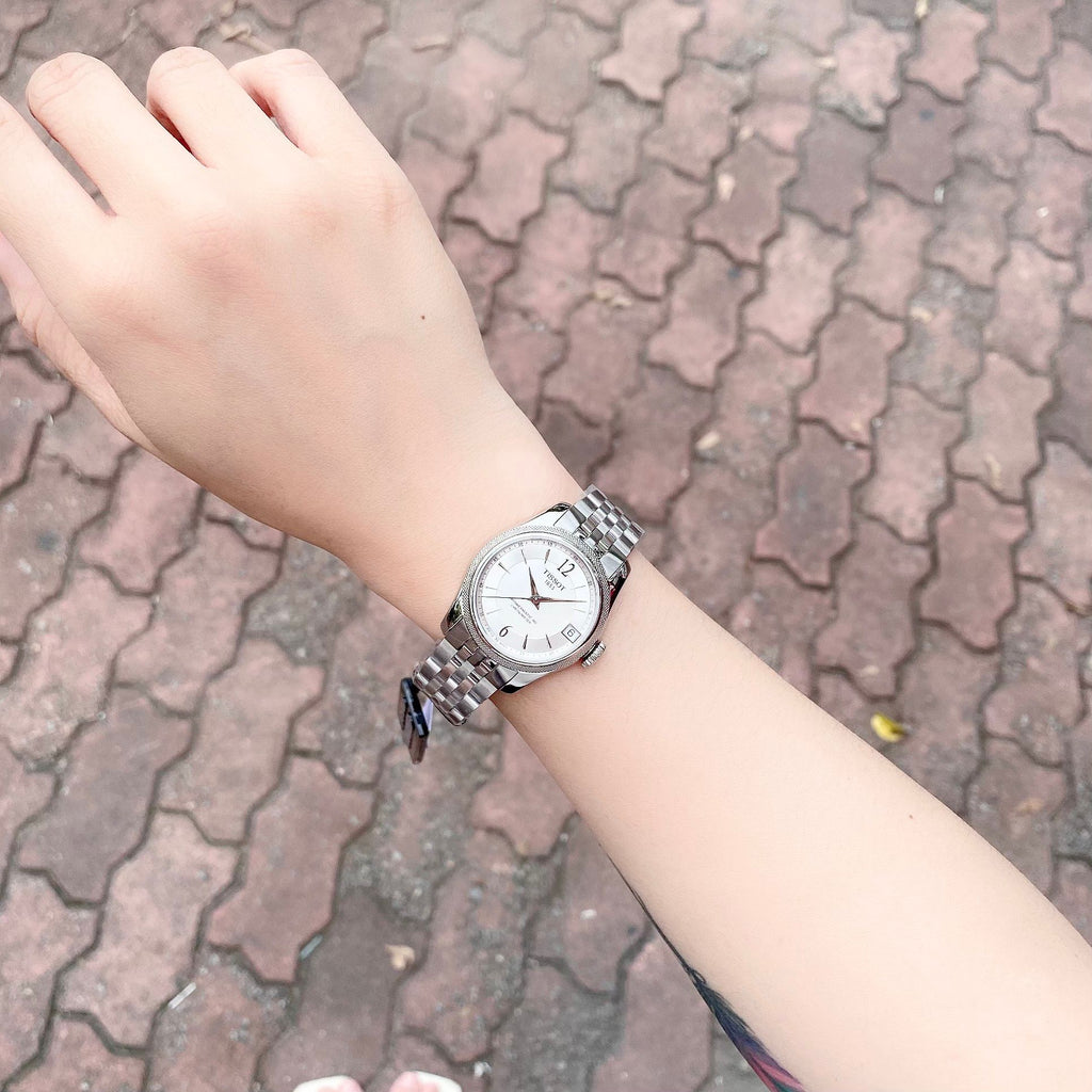 Tissot Ballade Powermatic 80 Automatic Mother of Pearl Dial Silver Steel Strap Watch For Women - T108.208.11.117.00 Buy Now By Tissot