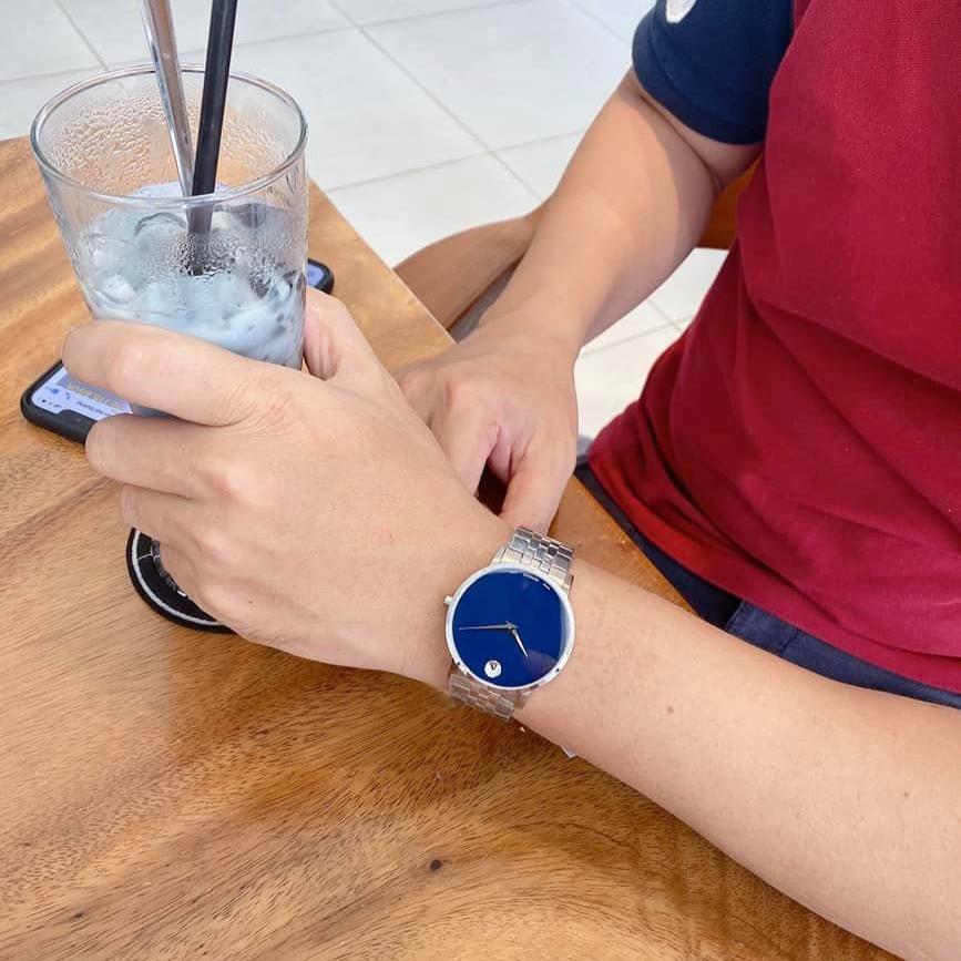 Movado Museum Classic Blue Dial Silver Steel Strap Watch for Men - 0607212 Buy Now By Movado