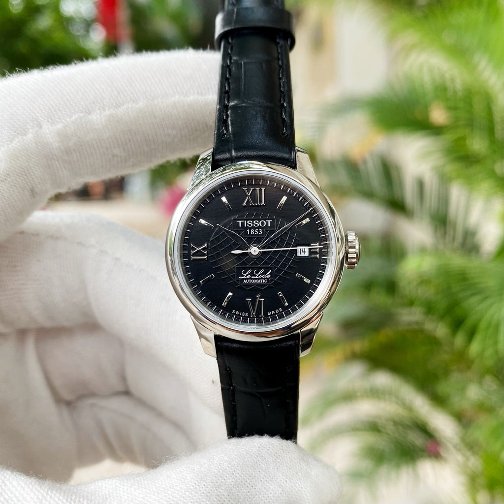 Tissot Le Locle Automatic Lady Black Dial Black Leather Strap Watch for Women - T41.1.123.57 Buy Now By Tissot