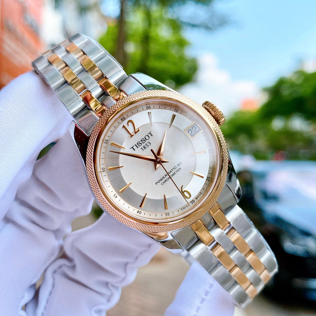 Tissot Ballade Powermatic 80 Mother of Pearl Silver Dial Two Tone Steel Strap Watch For Women - T108.208.22.117.00 Buy Now By Tissot