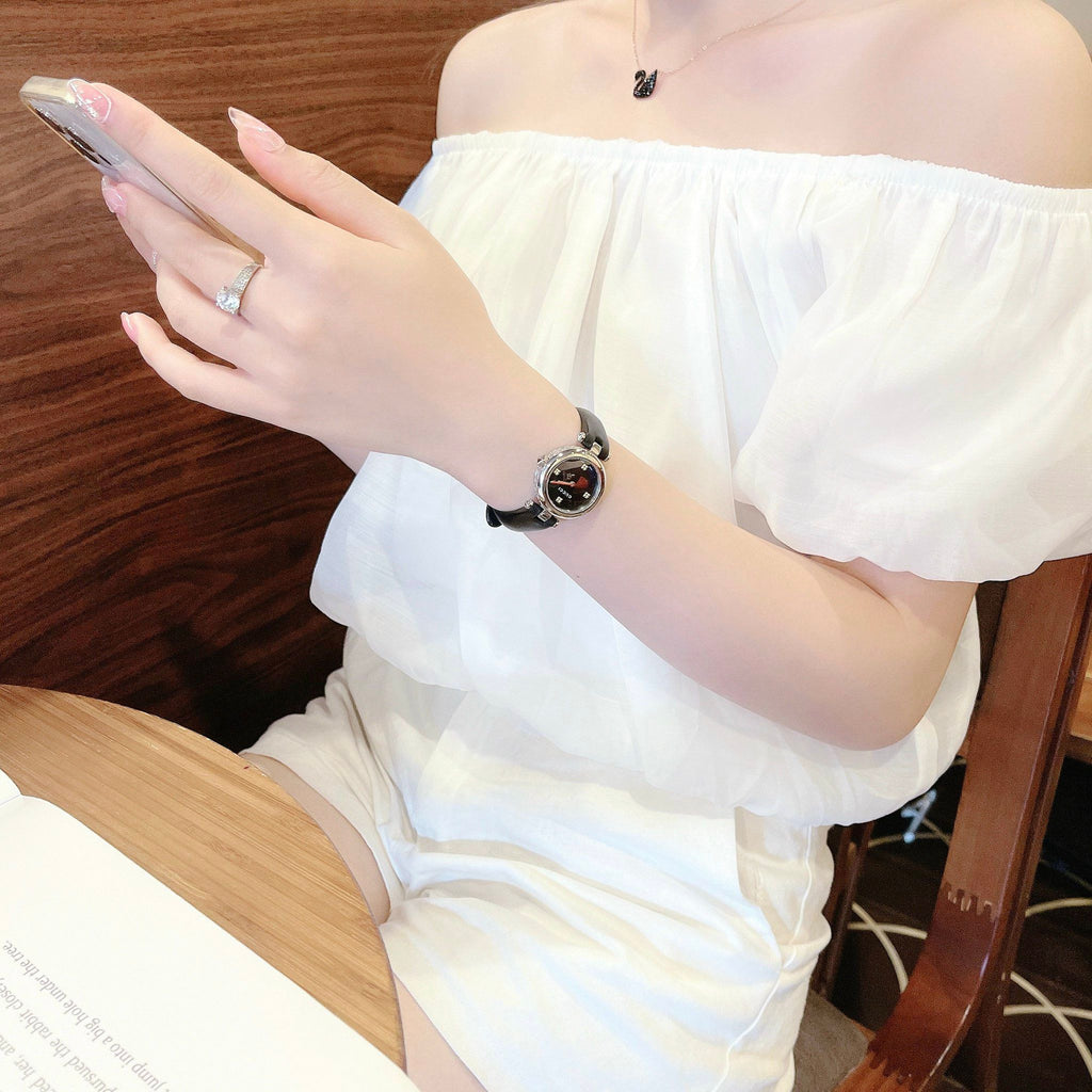 Gucci Diamantissima Quartz Diamonds Black Dial Black Leather Strap Watch for Women - YA141506 Buy Now By Gucci