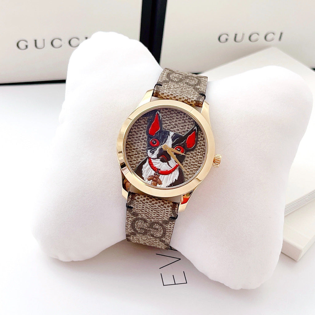Gucci G Timeless Brown Dial Brown Leather Strap Watch For Women - YA1264056 Buy Now By Gucci