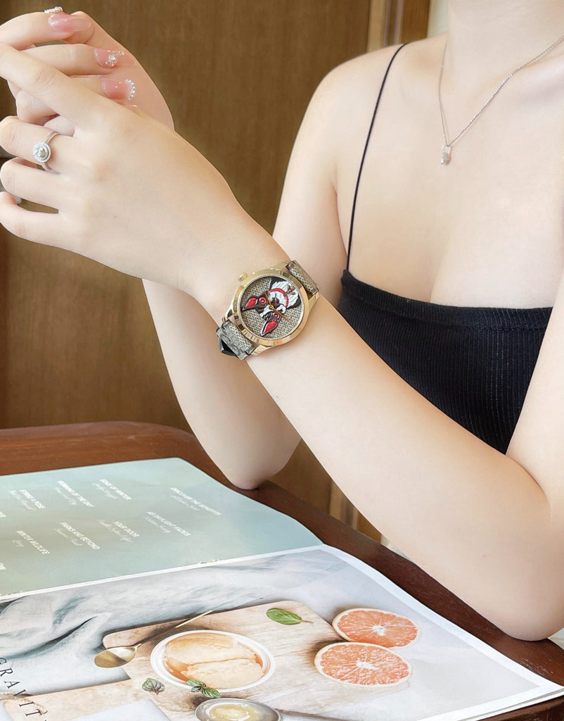 Gucci G Timeless Brown Dial Brown Leather Strap Watch For Women - YA1264056 Buy Now By Gucci